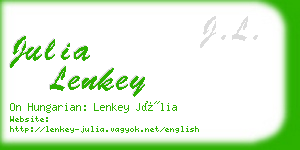 julia lenkey business card